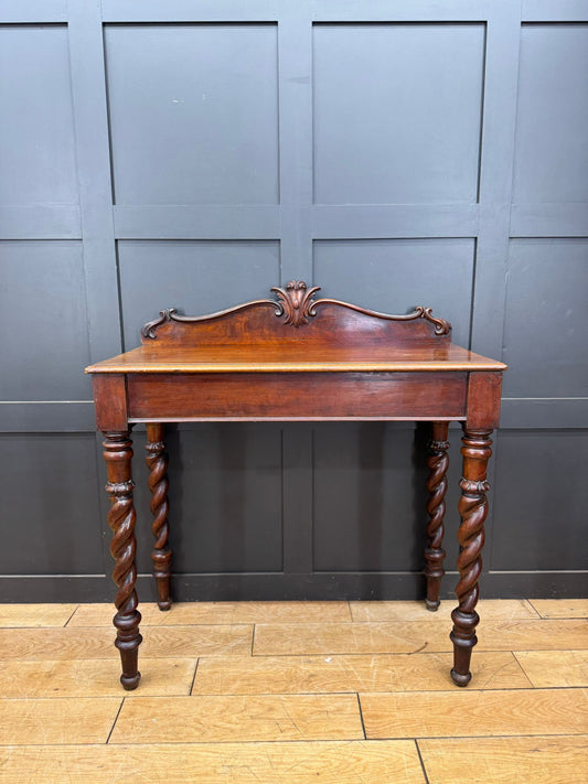 Victorian Solid Mahogany Hall Table Console Antique Side Occasional Table