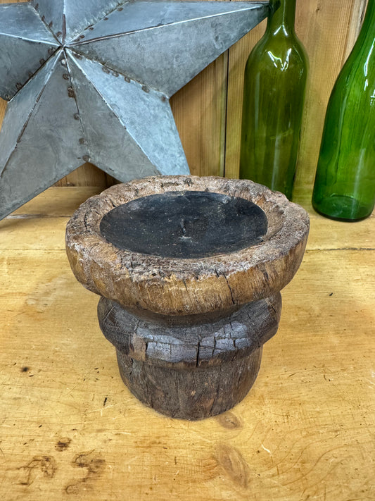 Rustic Wooden Candle Holder / Church Candle Holder / Reclaimed Farmhouse Decor (L)