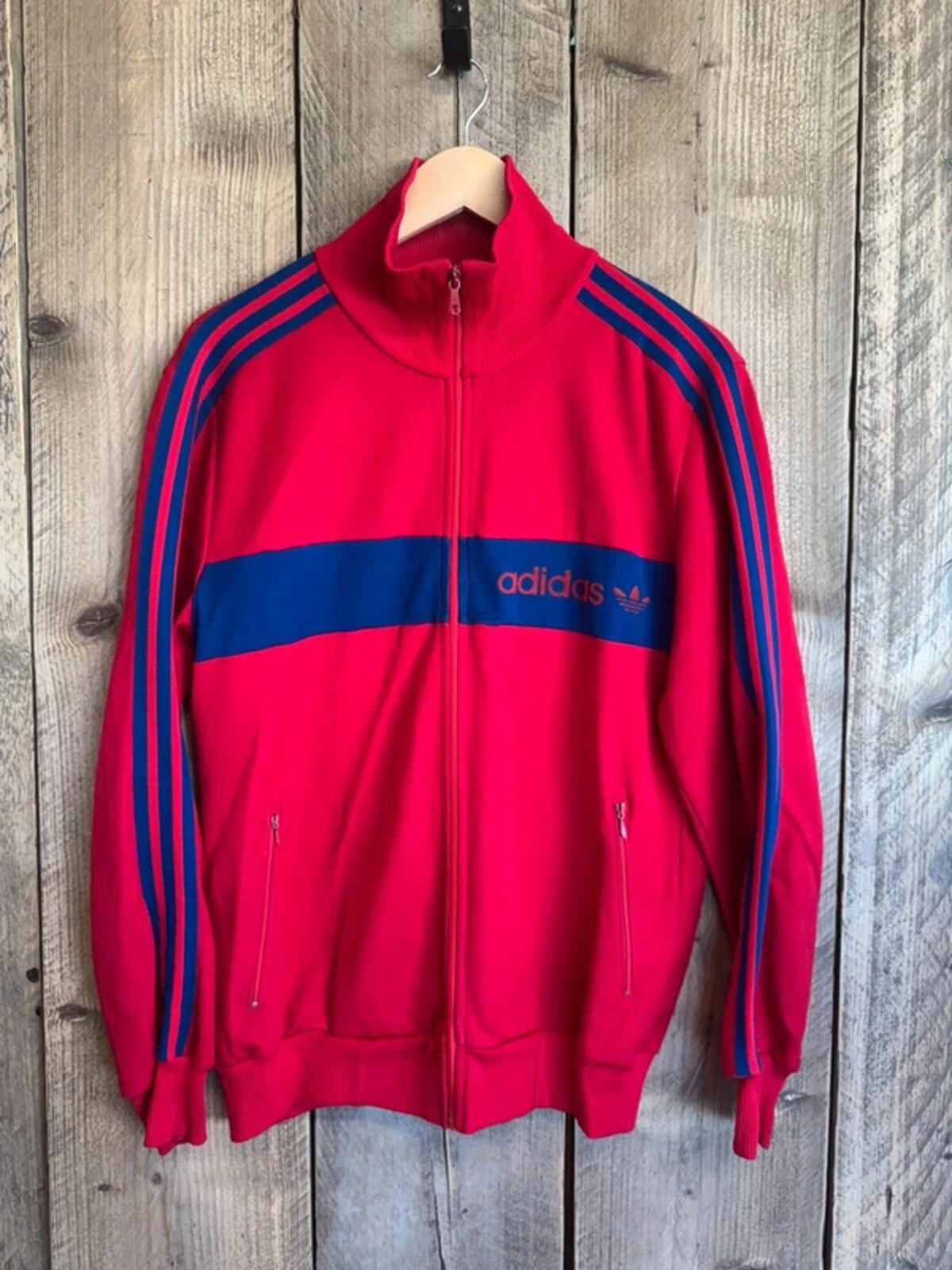 Vintage Adidas Tracksuit Top Jacket Made In Yugoslavia 70s 80s Large #348