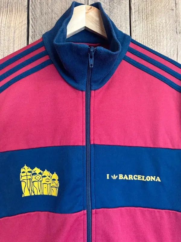 Vintage Adidas Originals Barcelona Tracksuit Top Large Retro #411