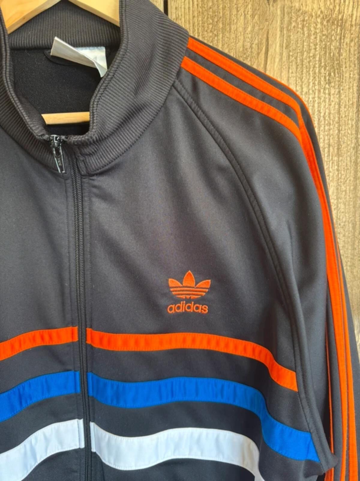 Original late 80s / early 90s Vintage Adidas First Tracksuit Top XL #341