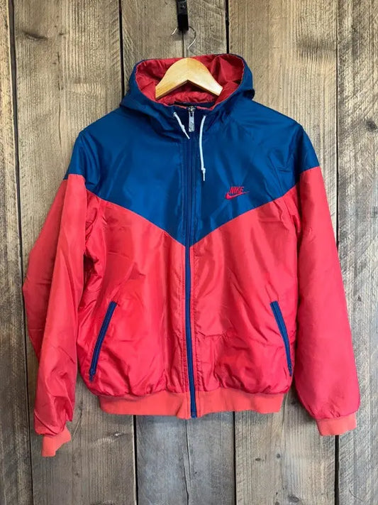 Vintage Original 1980s Nike Windbreaker Jacket Coat Fleece lined Medium