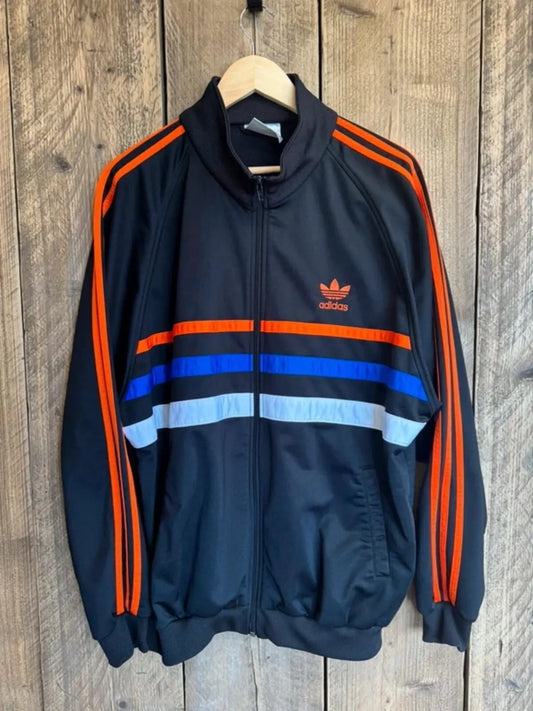 Original late 80s / early 90s Vintage Adidas First Tracksuit Top XL #341 adidas