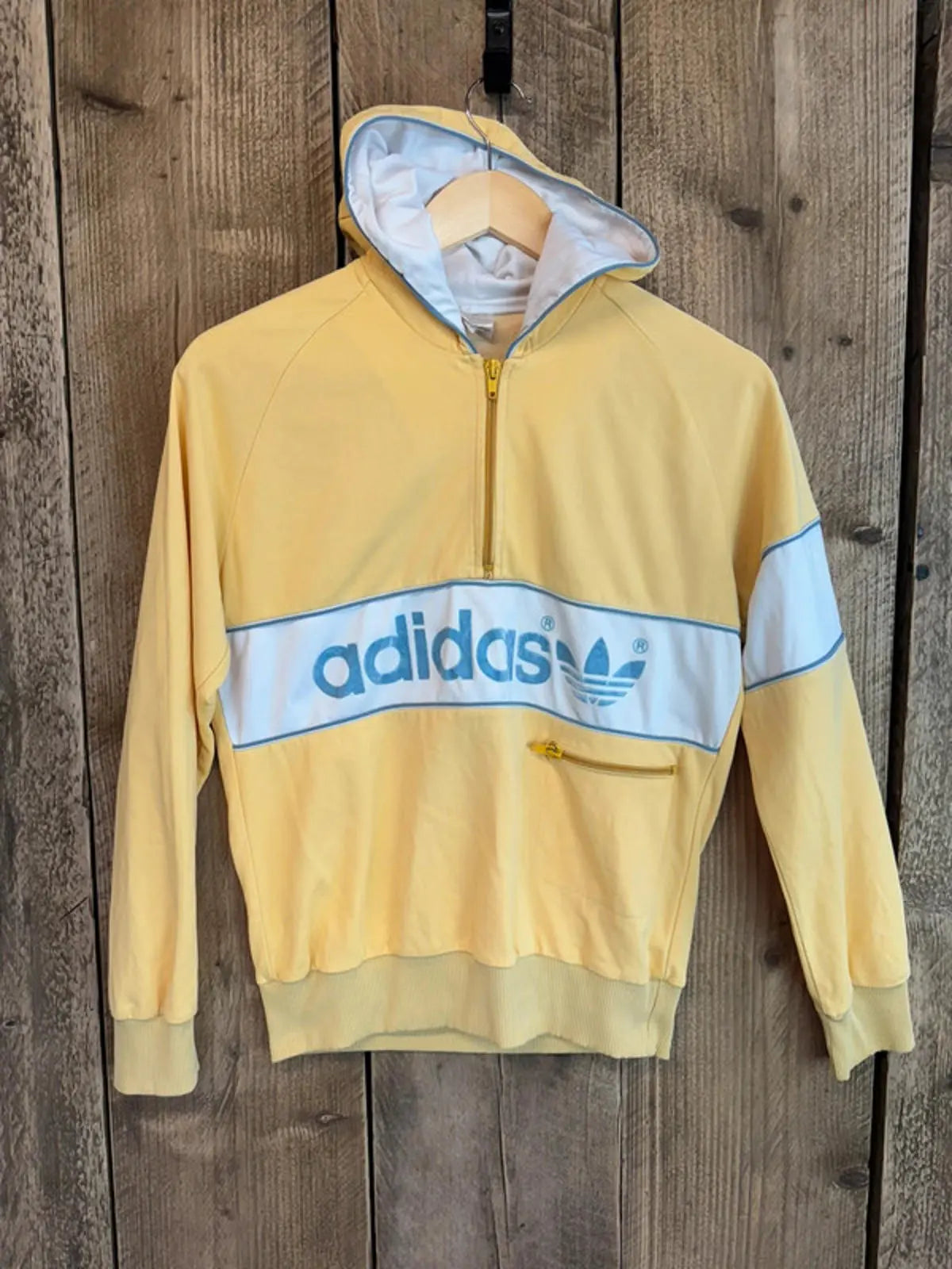 1980s Vintage Adidas Women’s Tracksuit Top Hoodie Size 8 adidas