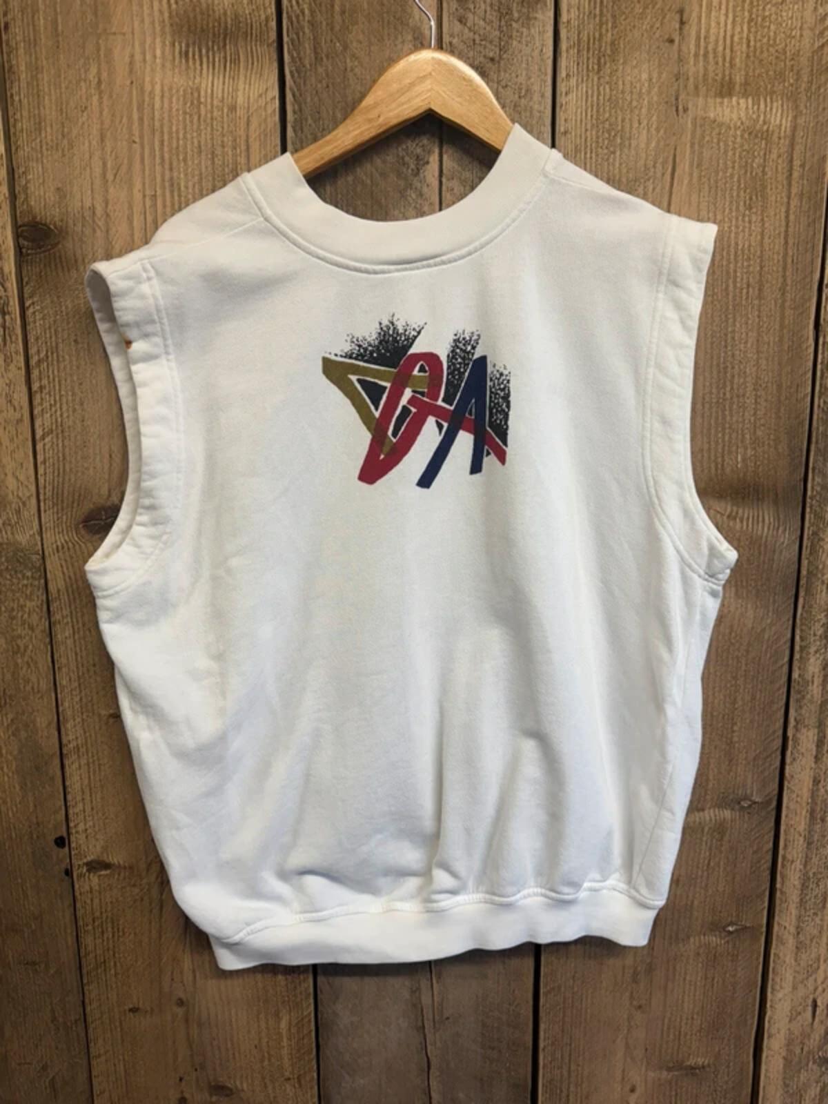 Vintage 1980s Adidas Stefan Edberg sleeveless Jumper Tank Top Large #325