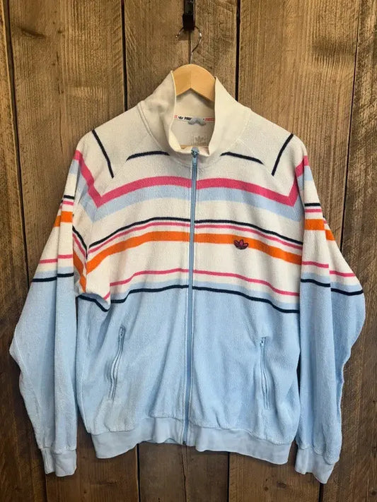 Vintage Adidas Tracksuit Top / Jacket Originals Freizeit Velour Men's XL #604