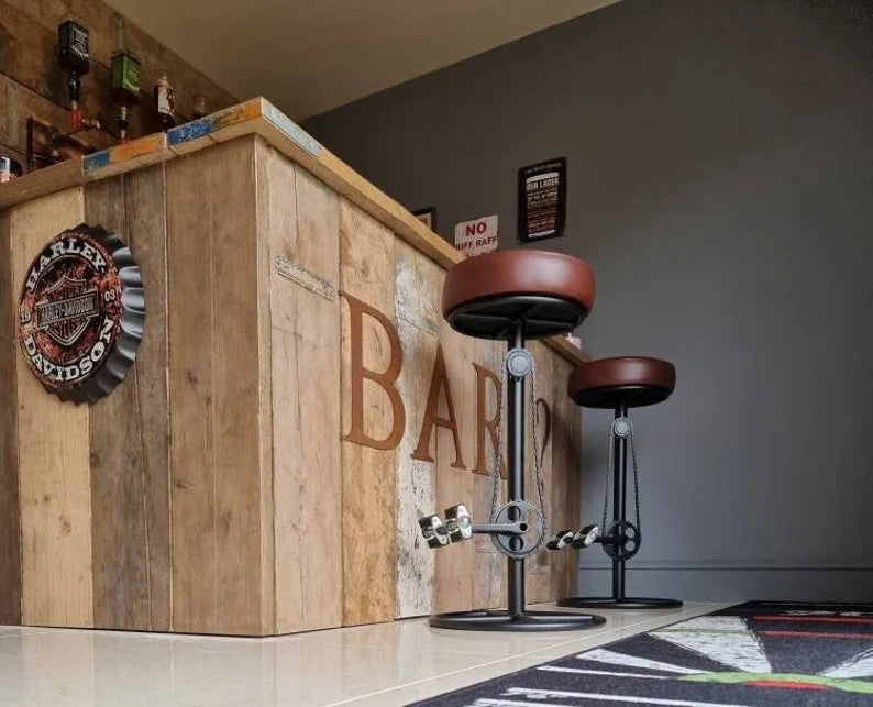 Bar Sign, Classic Rusty Metal Lettering 5" or 12" Tall
