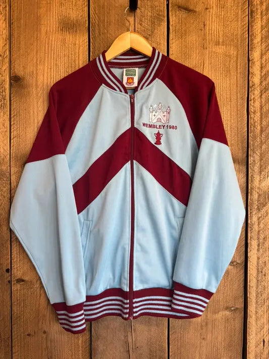 Official Retro West Ham United Football Tracksuit Top by Score Drawer Large #403