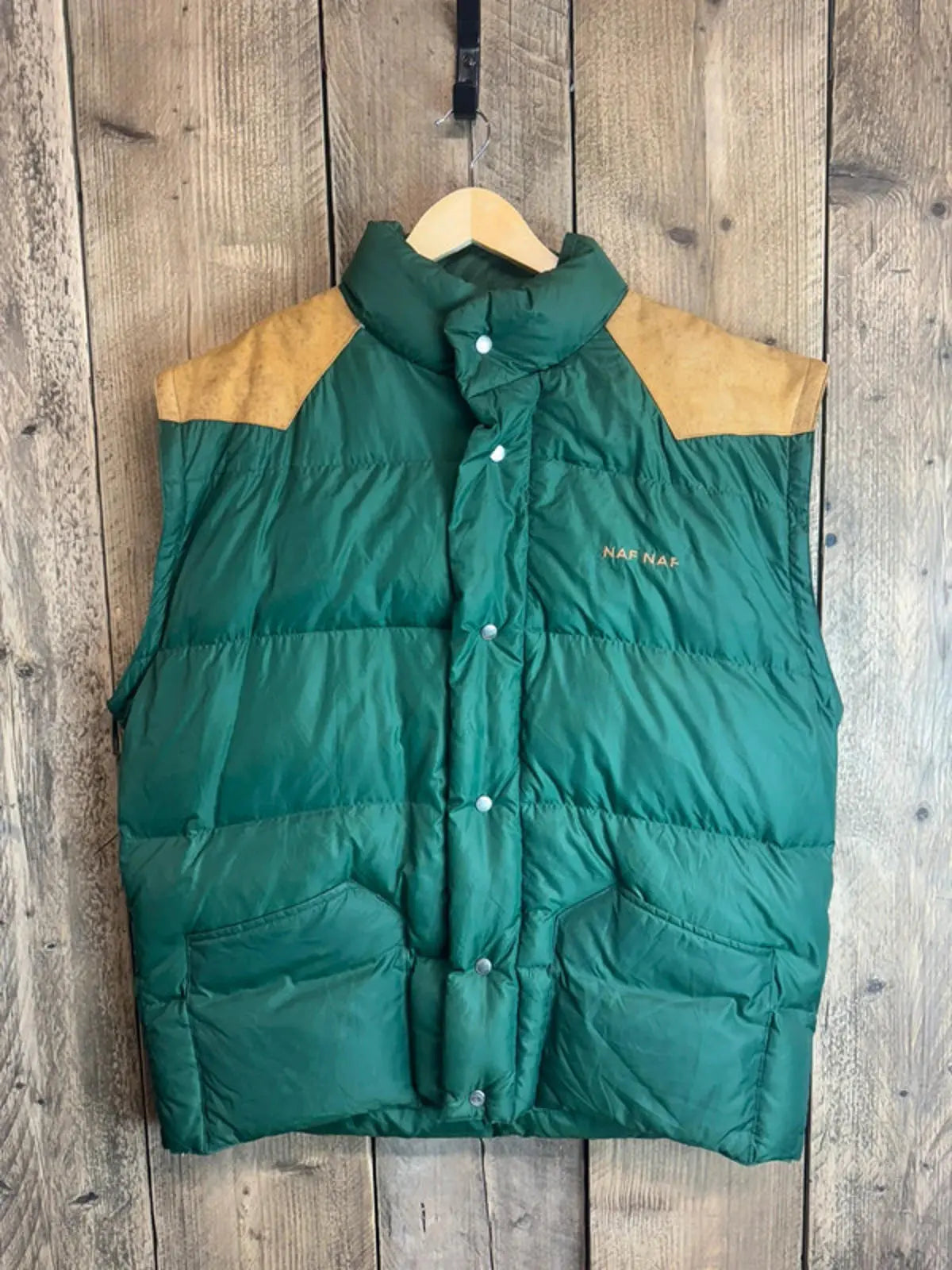 Rare vintage Naf Naf puffer Jacket body warmer Gilet XL 1990s NAF NAF