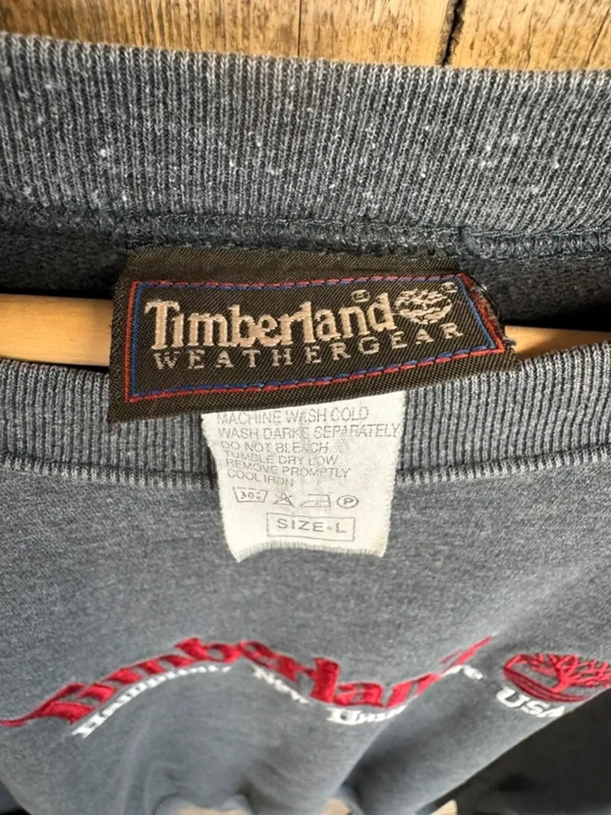 Vintage 90s Spell Out Timberland Jumper Sweatshirt Large Timberland