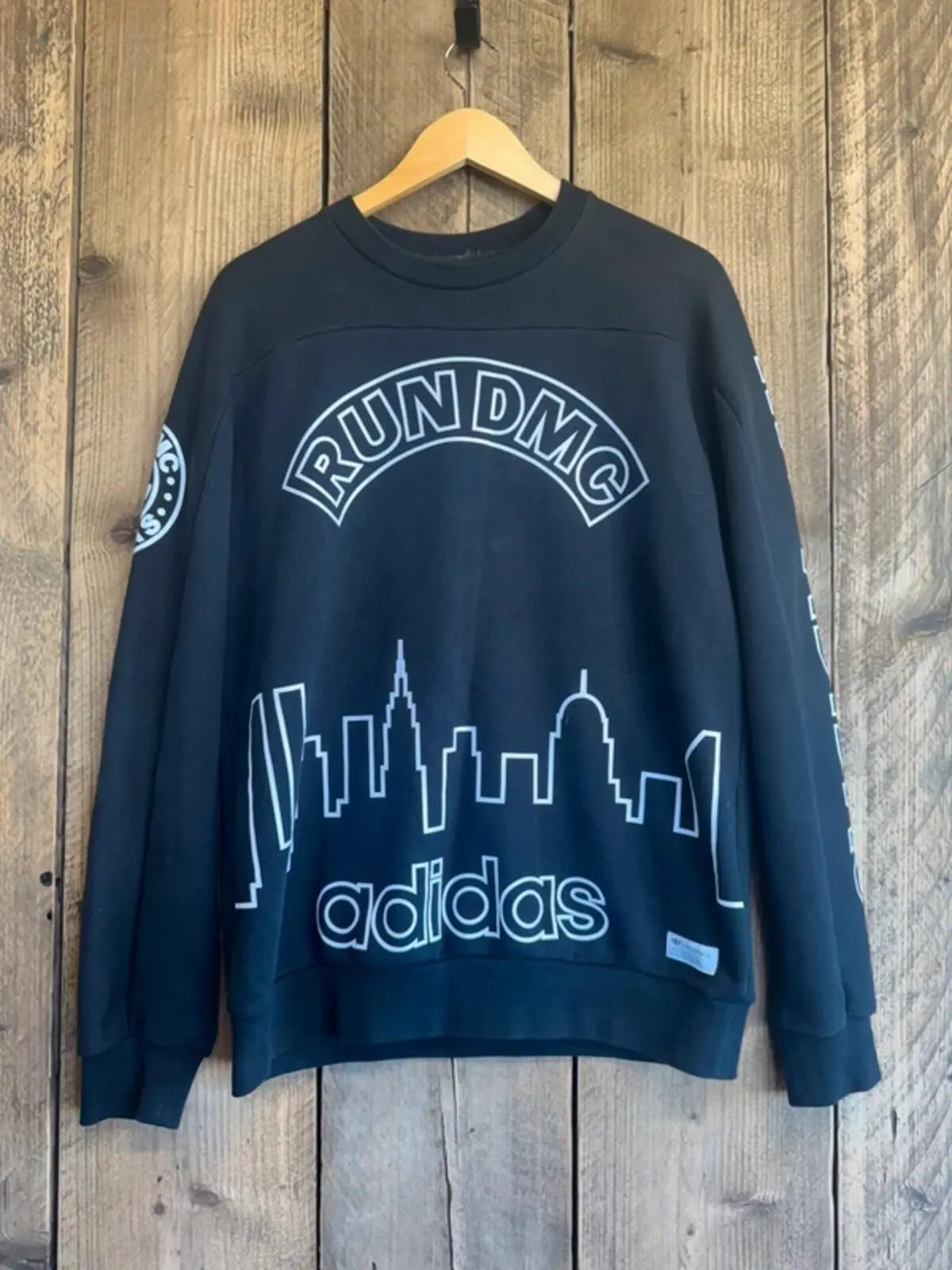 Vintage Adidas Originals Run DMC Jumper Sweatshirt Medium #363