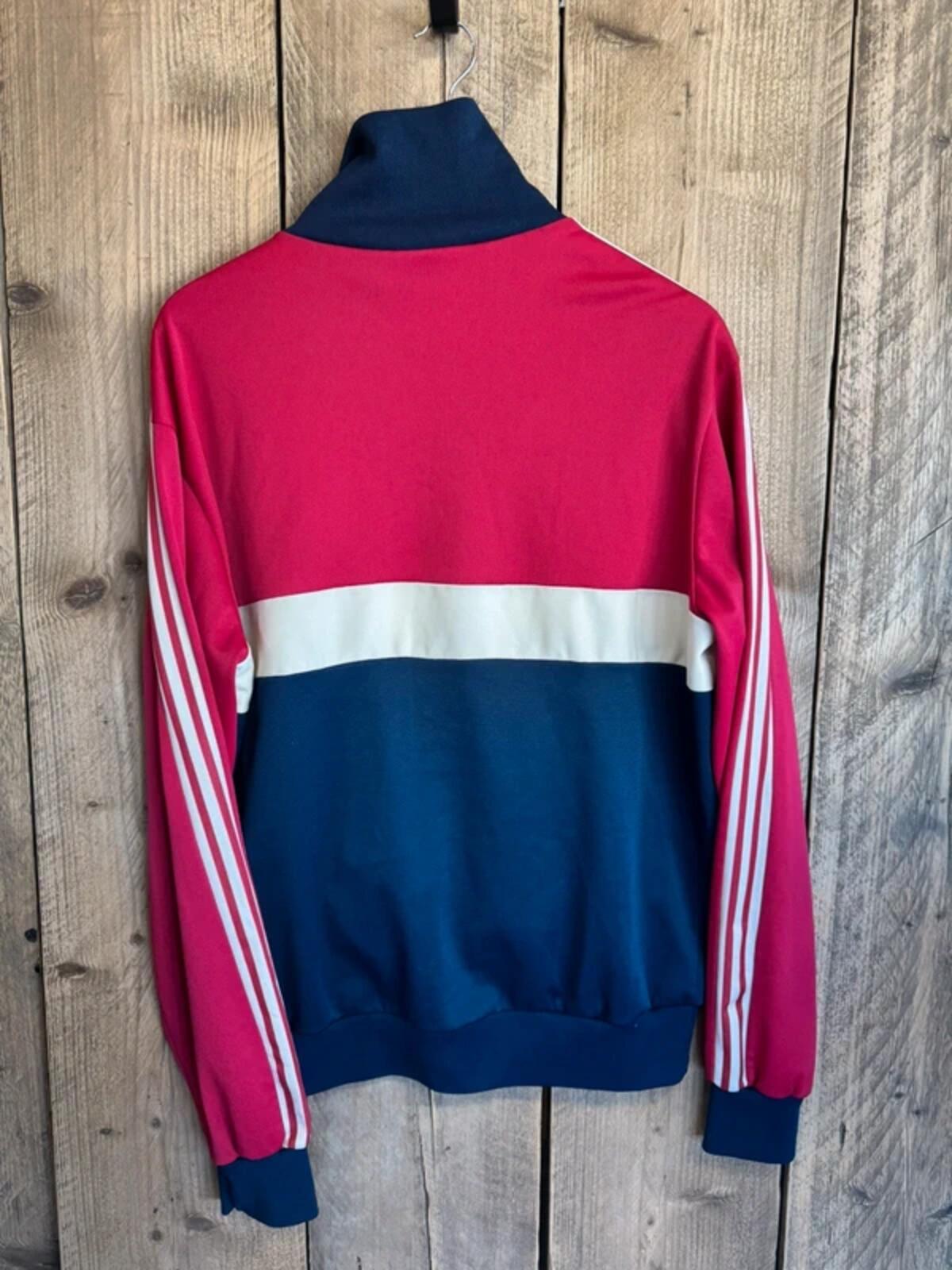 Vintage adidas Ventex Tracksuit Top Jacket Made In France Trefoil 80s Large #350