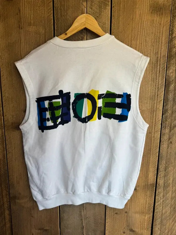Vintage Adidas Stefan EdBerg sleeveless Jumper Tank Top Large #601