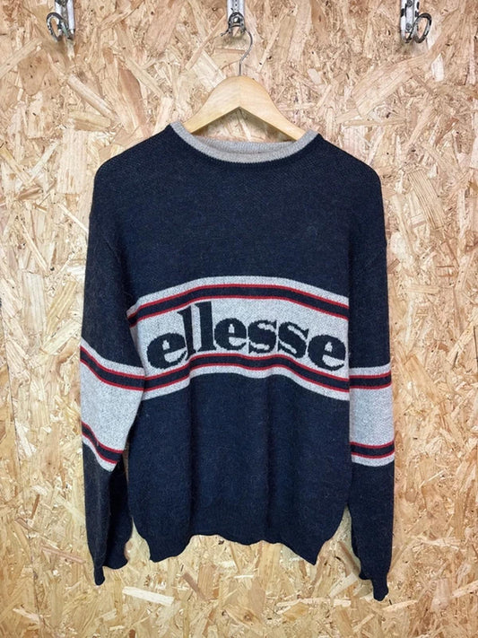 Vintage original 1990’s Ellesse Spell Out jumper sweatshirt unisex Medium #189