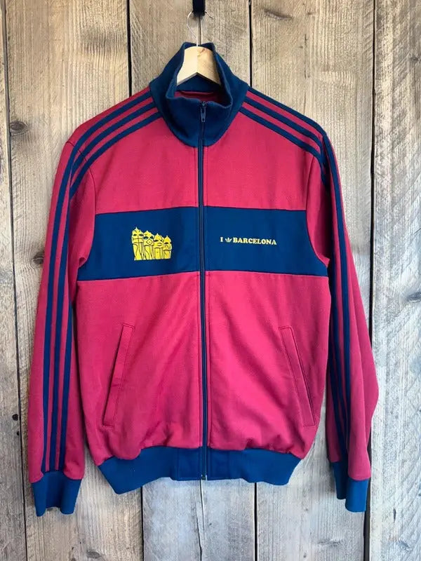 Vintage Adidas Originals Barcelona Tracksuit Top Large Retro #411