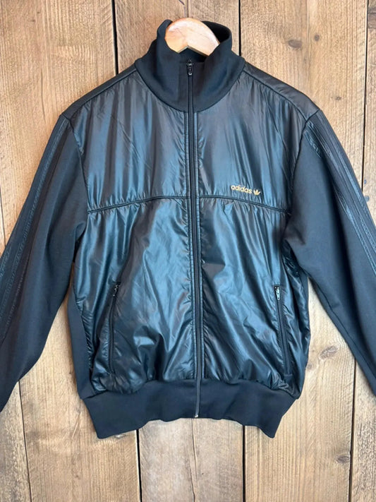 Vintage Adidas Originals tracksuit top / jacket , Black and Gold , Men’s Medium adidas