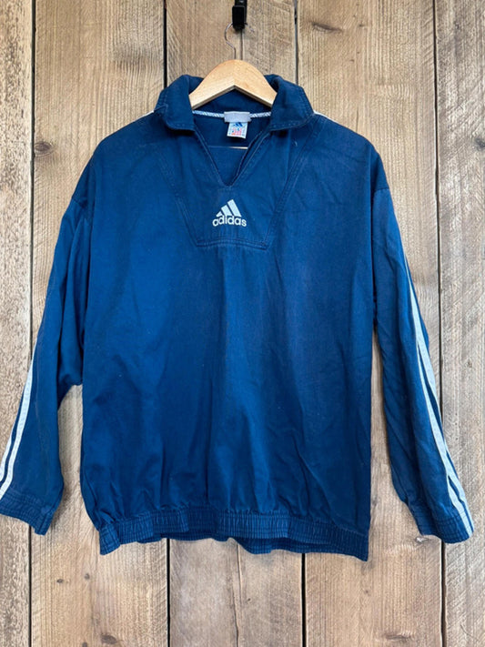 Vintage 90s Adidas Retro Drill Tracksuit Top Sweater Jumper Men’s Large