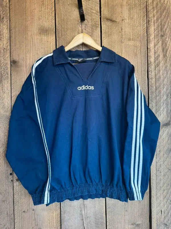 Vintage 90s Adidas Drill Top Tracksuit Jumper Sweatshirt Medium #401