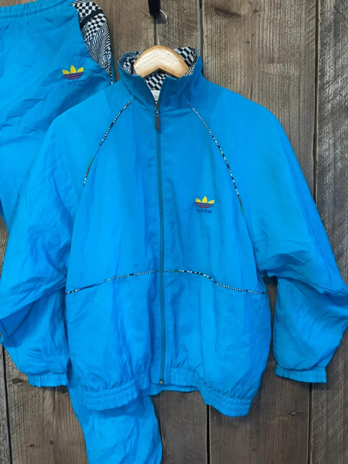 Original 1980s Adidas Women’s Full Shell Suit Top and Bottoms Size 12 adidas