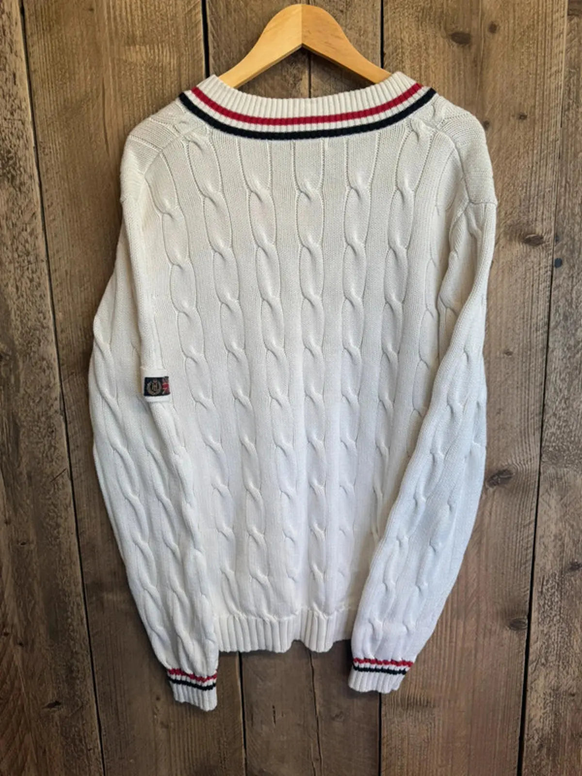Original 1990s Henri Lloyd cable knit jumper sweater XL Henri Lloyd