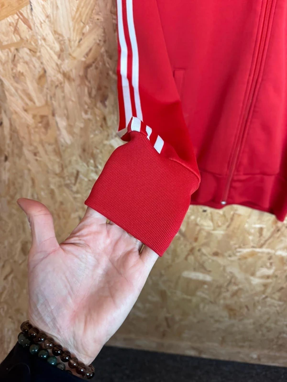 Vintage Adidas original tracksuit top retro, Meduim , Firebird Red White #197