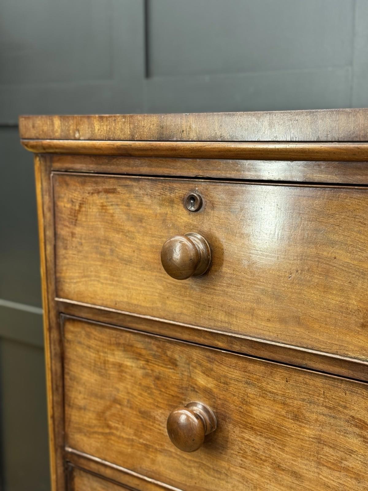 Large Antique Victorian Mahogany Chest of Drawers  Bedroom Dresser Storage