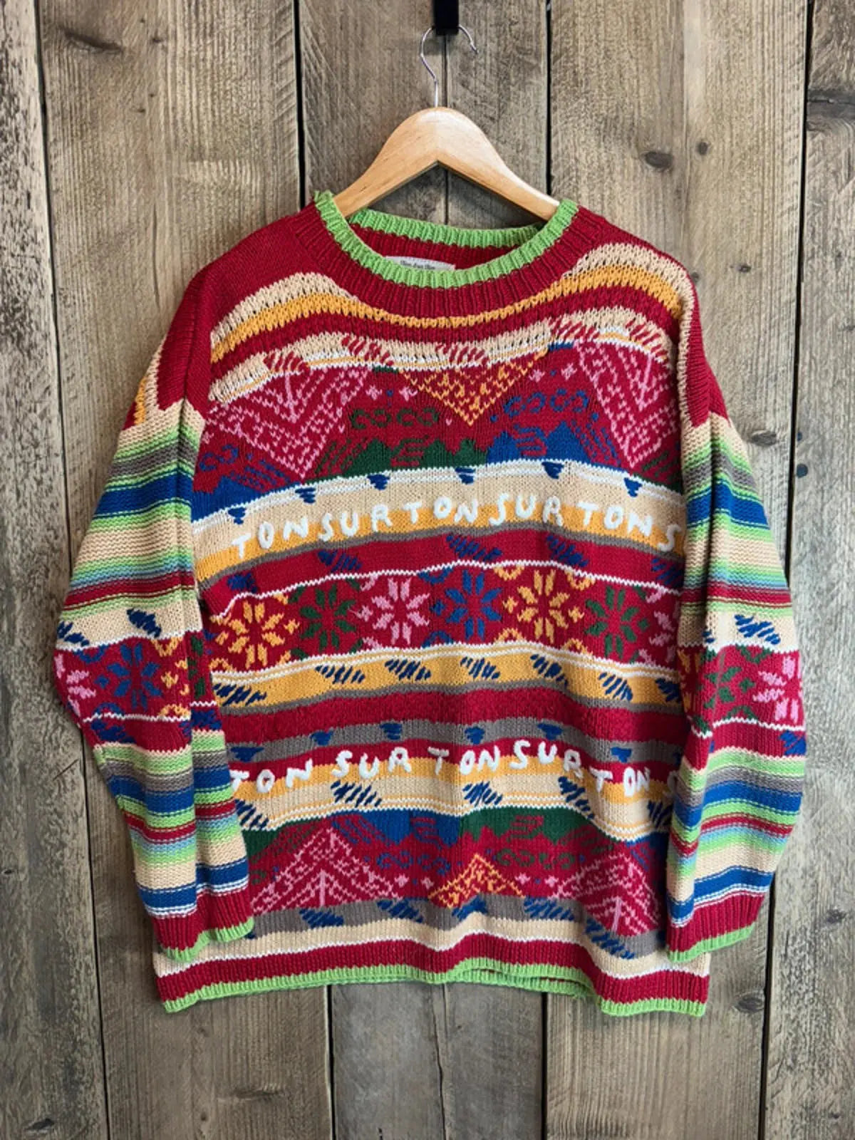 Vintage Ton Sur Ton knit jumper men’s women’s Christmas winter ton sur ton