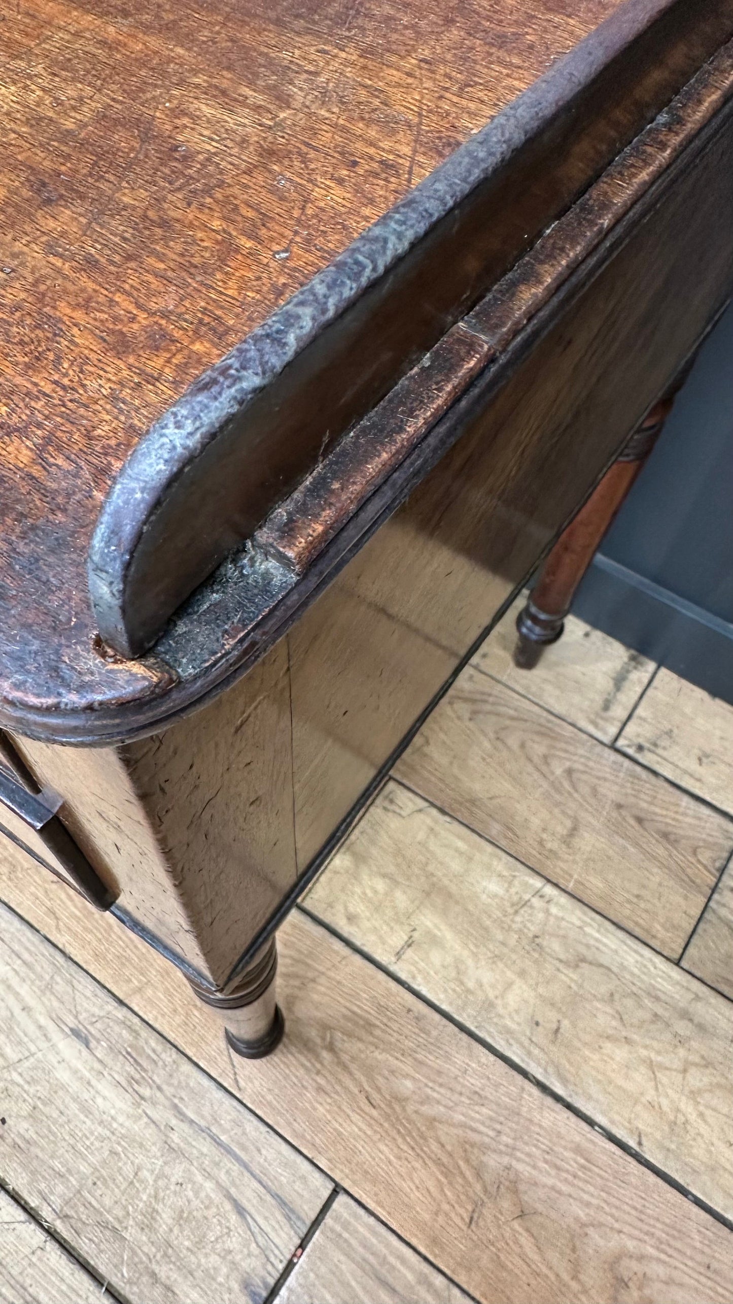 Antique Mahogany Desk  / Writing Desk / Georgian Side Table / Mahogany Sideboard