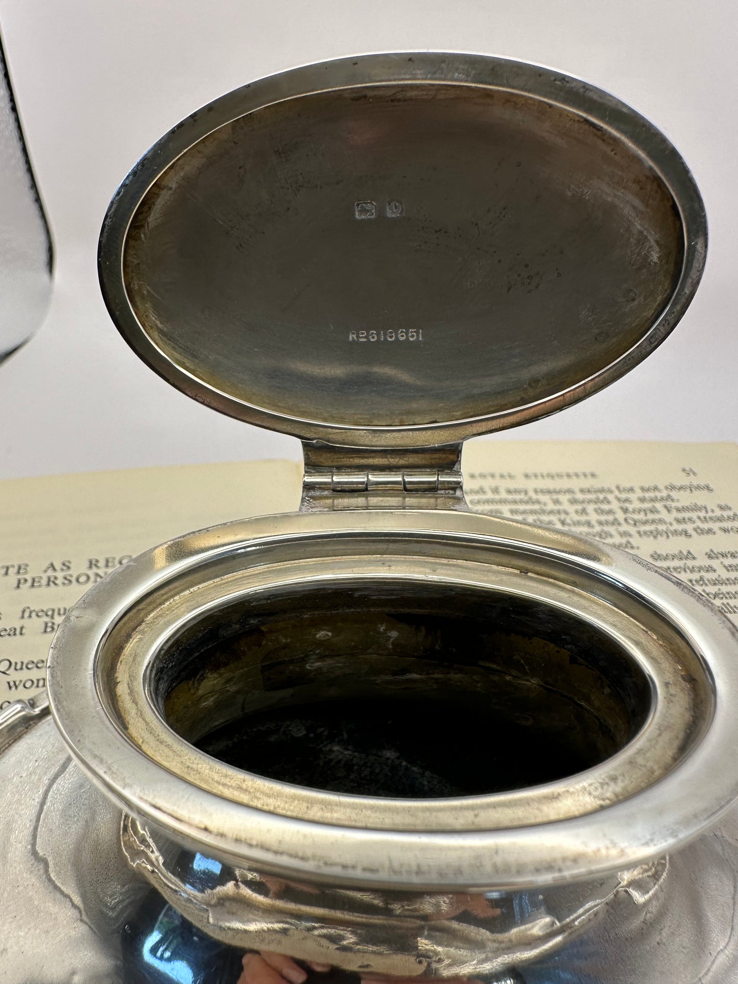 Antique Silver Asprey Inkwell / Collectible Silver / 1913 / Ornament