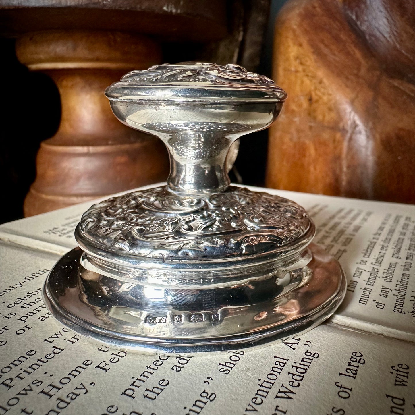 Antique Silver Paperweight / Collectible Silver / 1902 Birmingham / Ornament