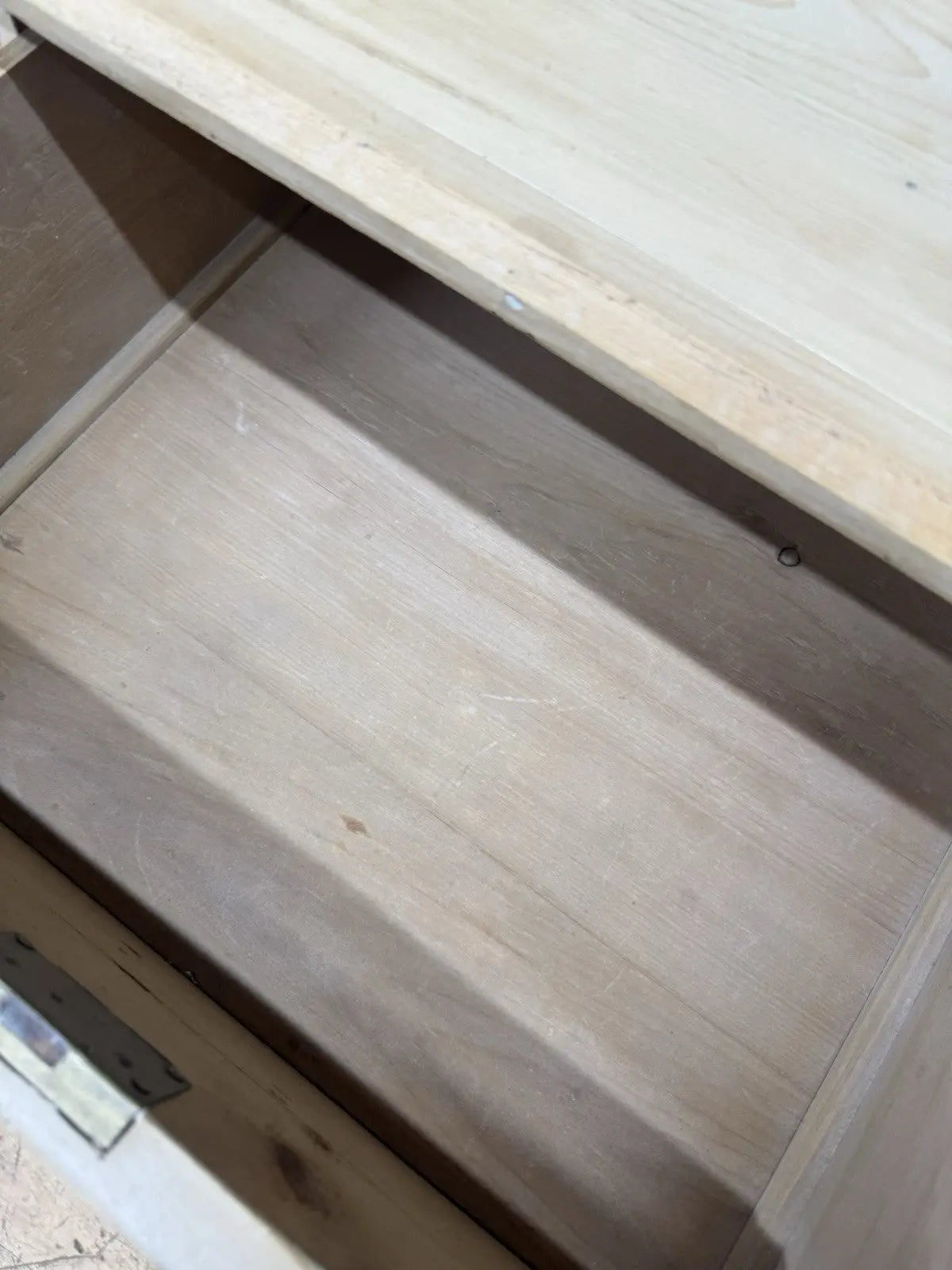 Antique dressers rustic pine chest with two short and two full-width drawers.