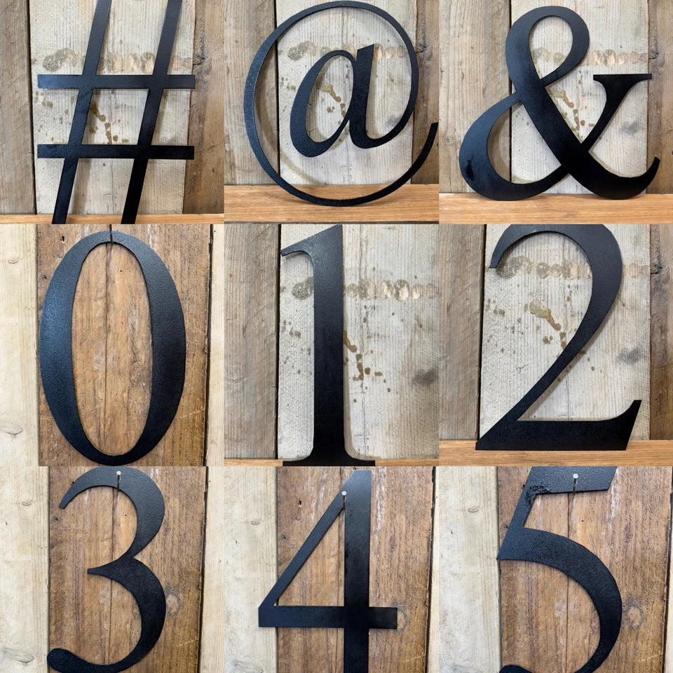 Vintage Style 5" or 12" Black Metal Alphabet Letters Home Garden Personalised Gift Present Decor Reusable Decorations