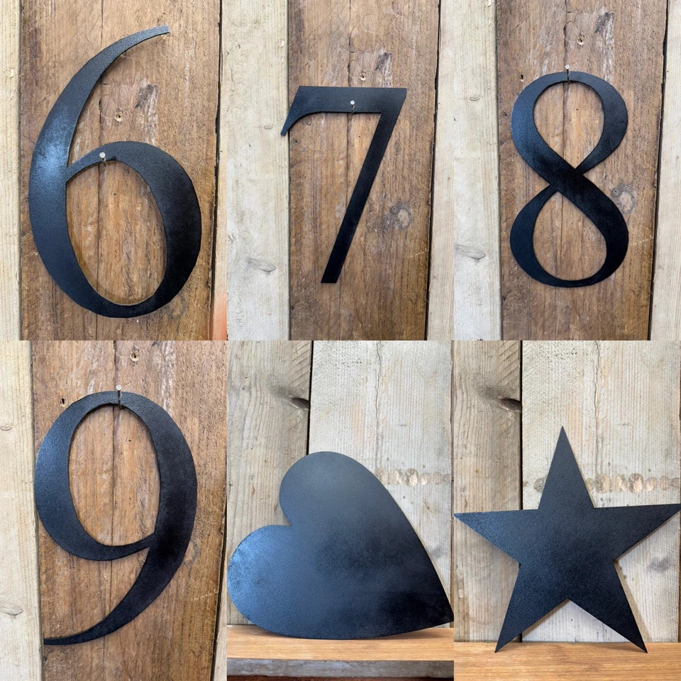 Vintage Style 5" or 12" Black Metal Alphabet Letters Home Garden Personalised Gift Present Decor Reusable Decorations