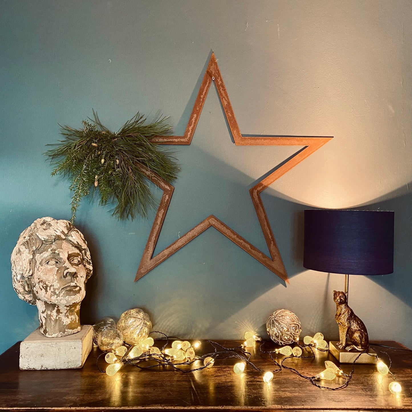 Rustic Metal Star Garden Decoration