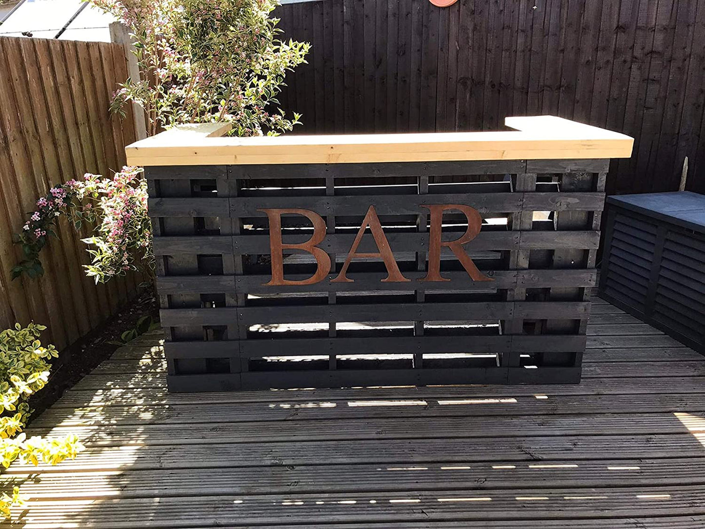 Bar Sign, Classic Rusty Metal Lettering 5" or 12" Tall