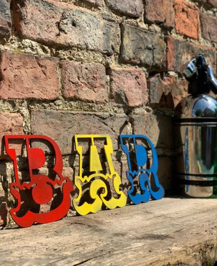 5" 12" Metal Coloured Carnival Letters