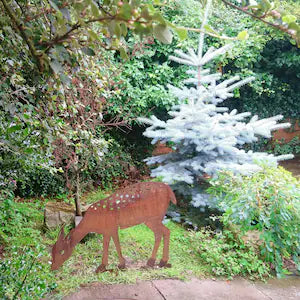 Rusty Metal Deer Garden Decoration