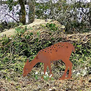 Rusty Metal Deer Garden Decoration