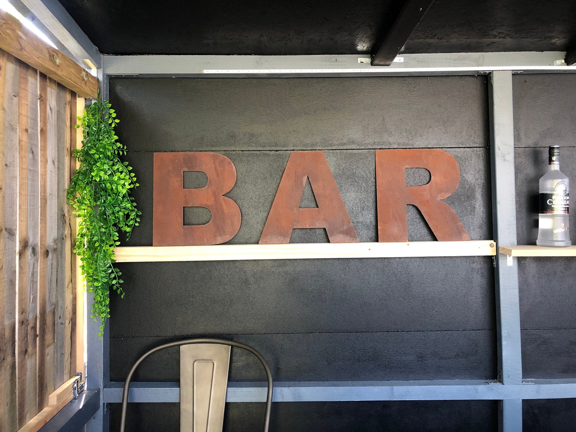 BAR lettering- industrial style 