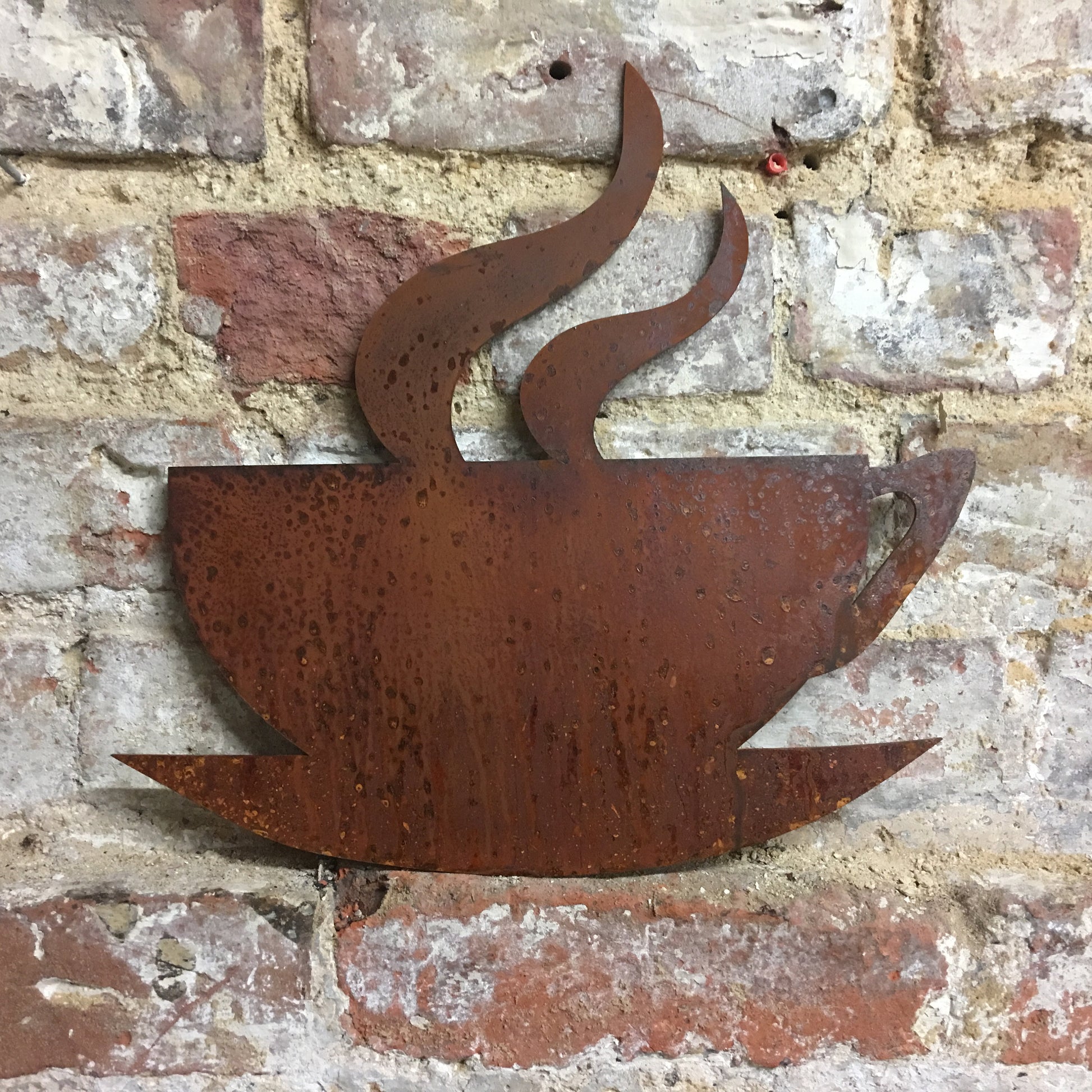 metal coffee cup decoration