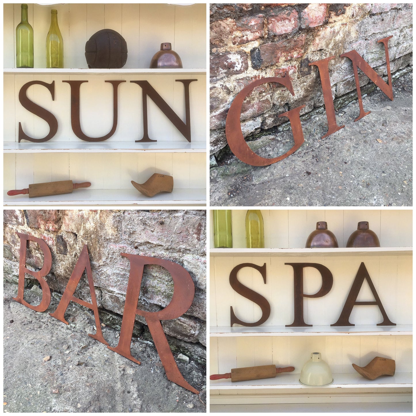 Rusty Metal Letters 12" A-Z 0-9 Rustic Signs For The Home And Garden