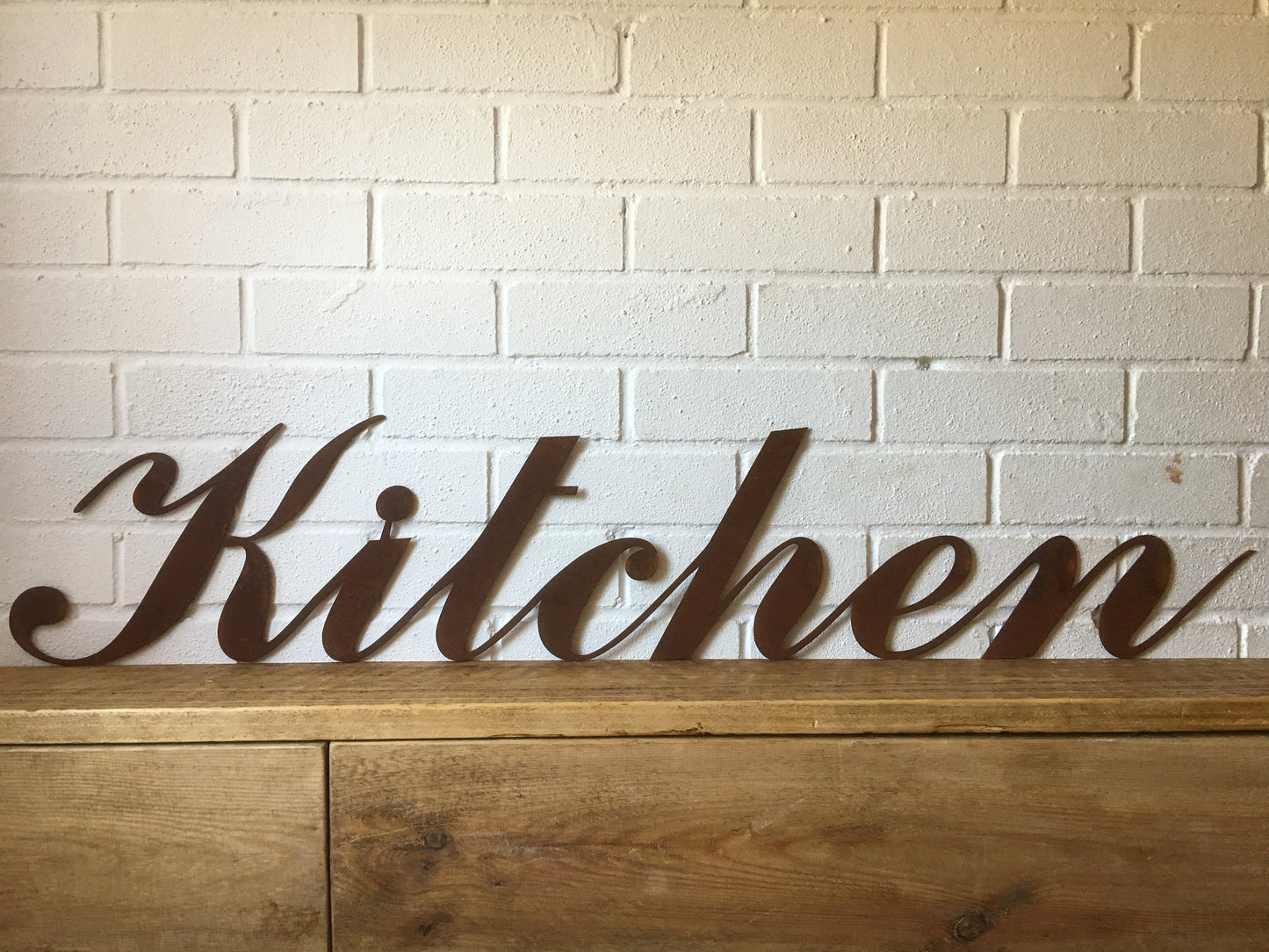 Rusty Metal Kitchen Sign