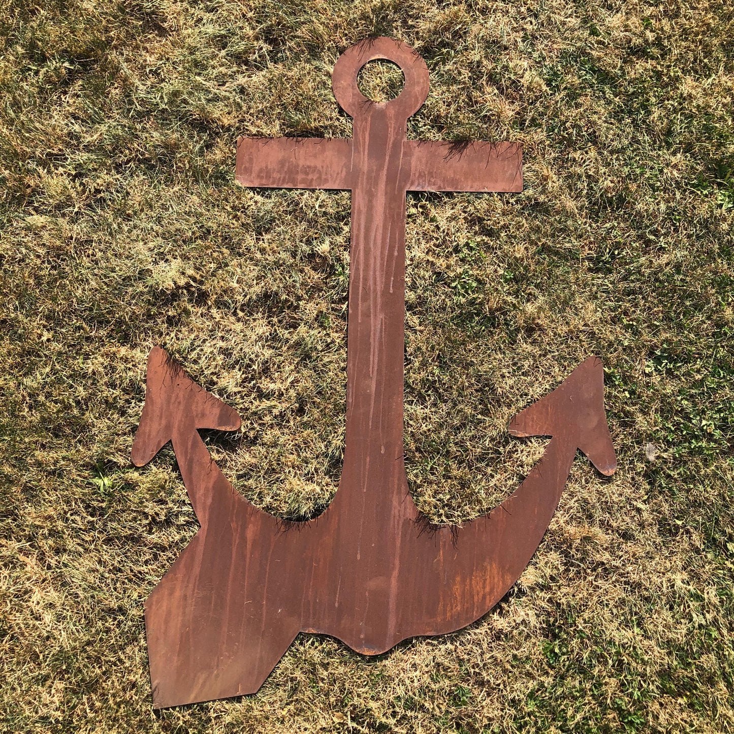 Large Rusty Metal Anchor Garden Decoration