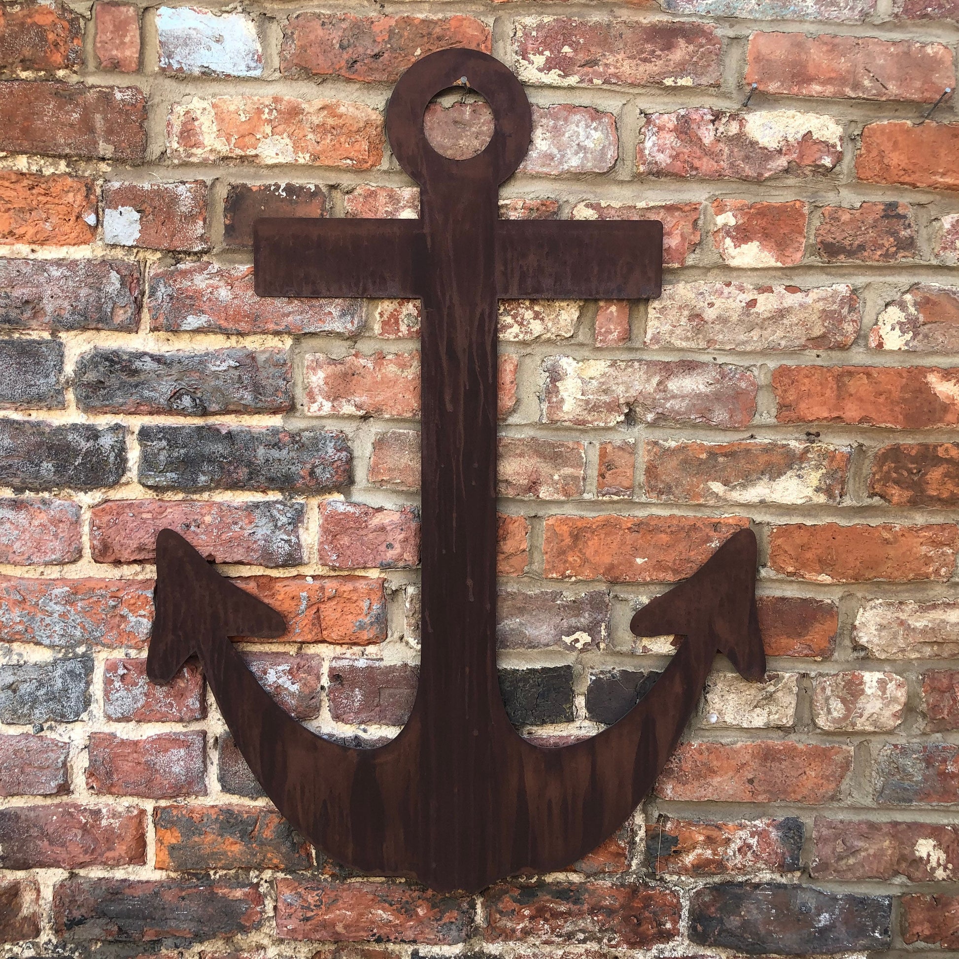 XL Metal anchor wall decoration 