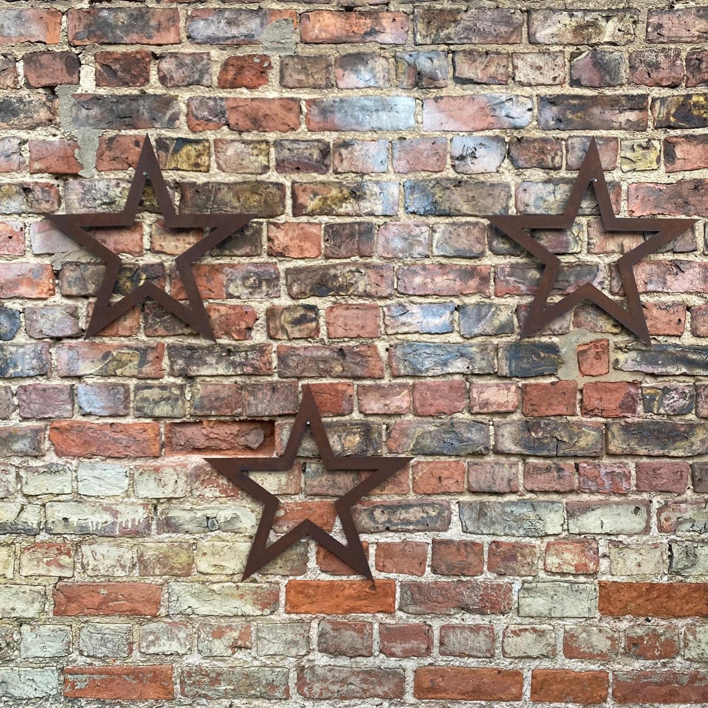 Special offer, Set of 3 Rusty Metal Stars, Home Decorations.