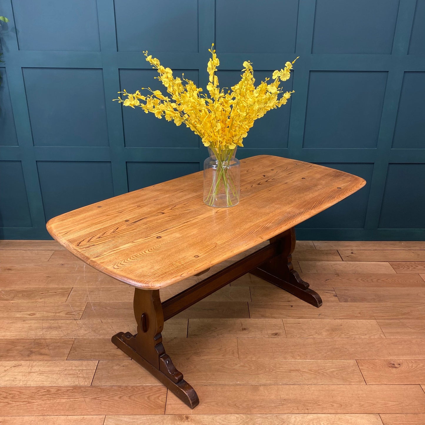 Vintage Ercol Refectory Table  / Elm Dining Table / Mid Century/ Kitchen Table/B