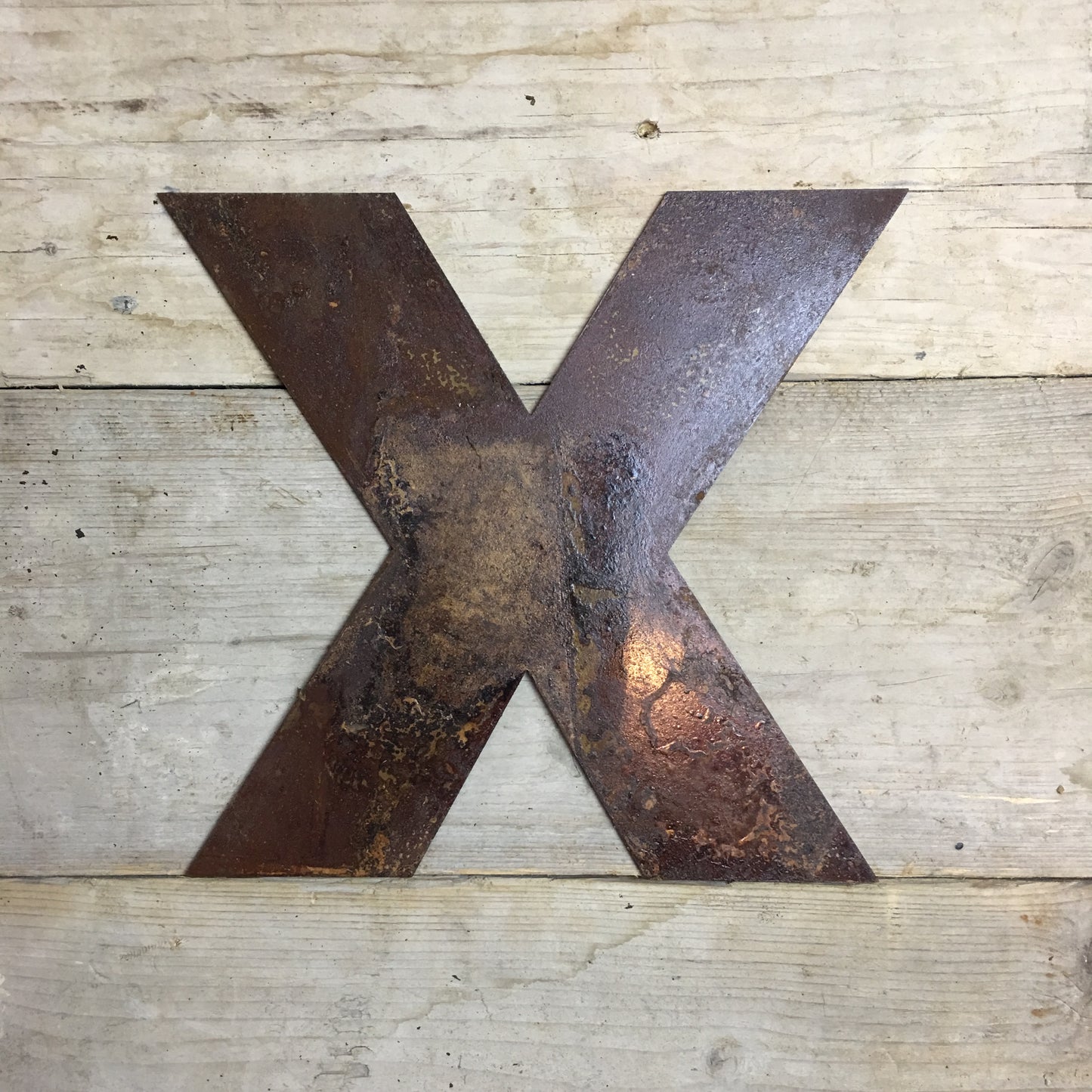 12" Rusty Fat Font Metal Letters A-Z 0-9.