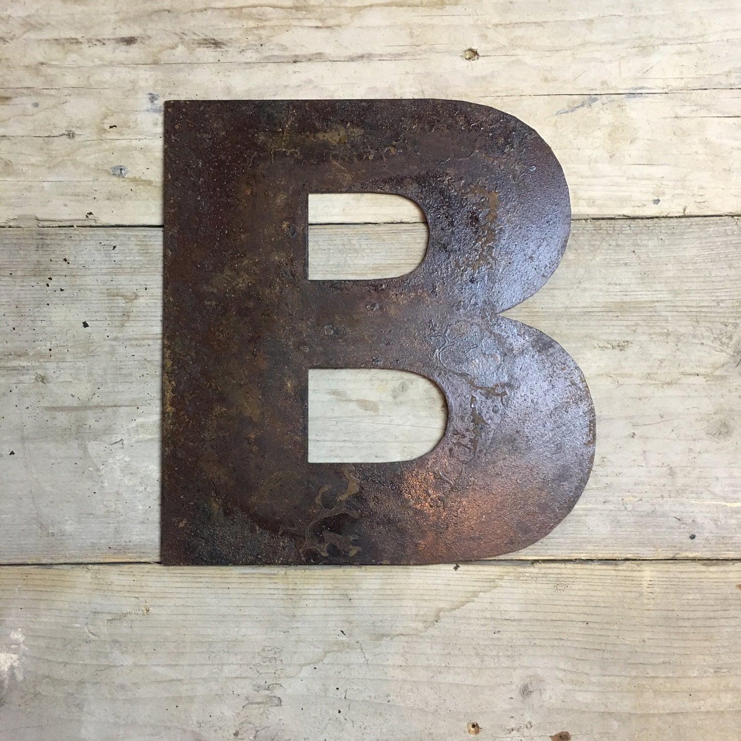 12" Rusty Fat Font Metal Letters A-Z 0-9.