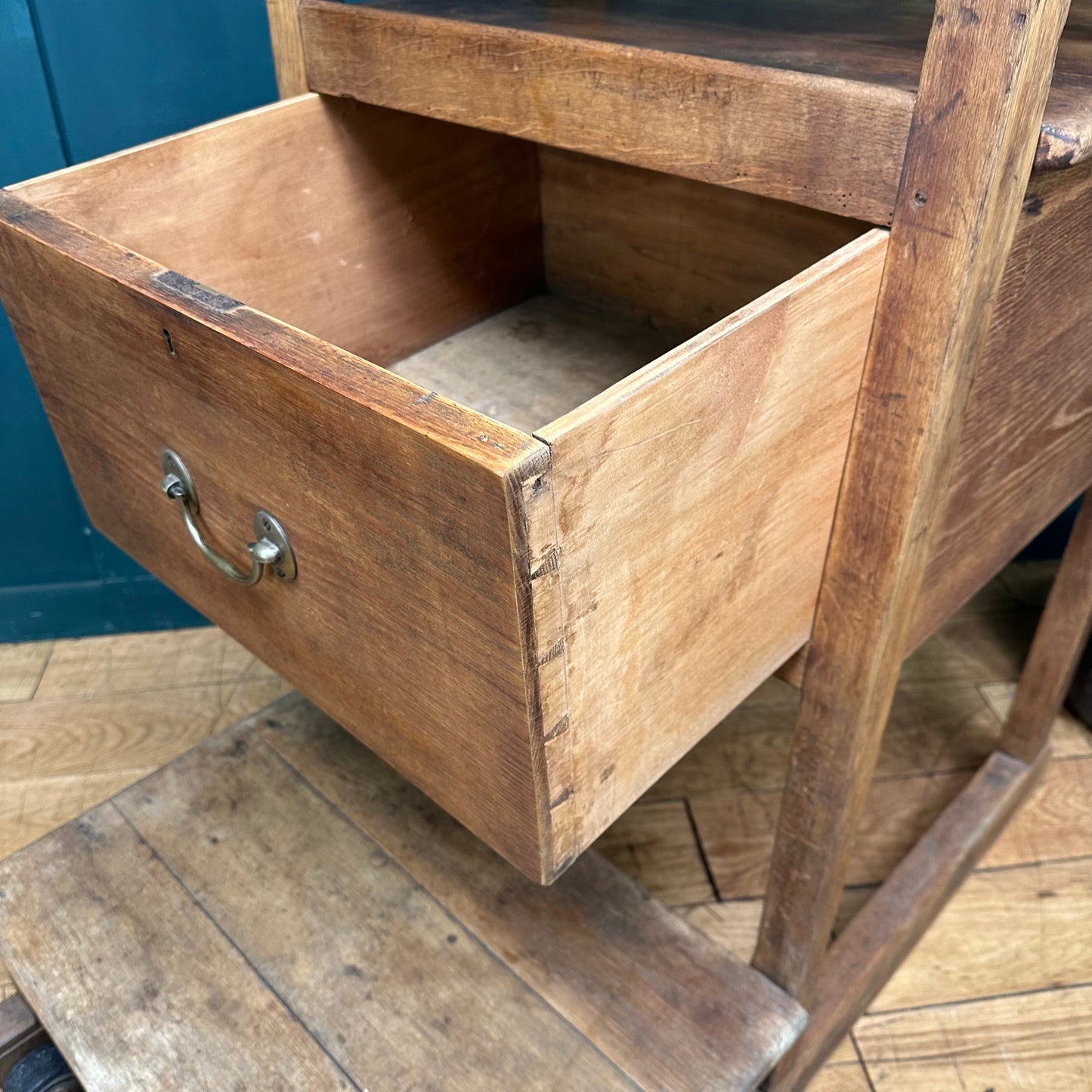 Antique Oak Clerks Desk / Maitre D Stand Lectern/ Bathroom Cabinet  / Plant Stand / Standing Desk