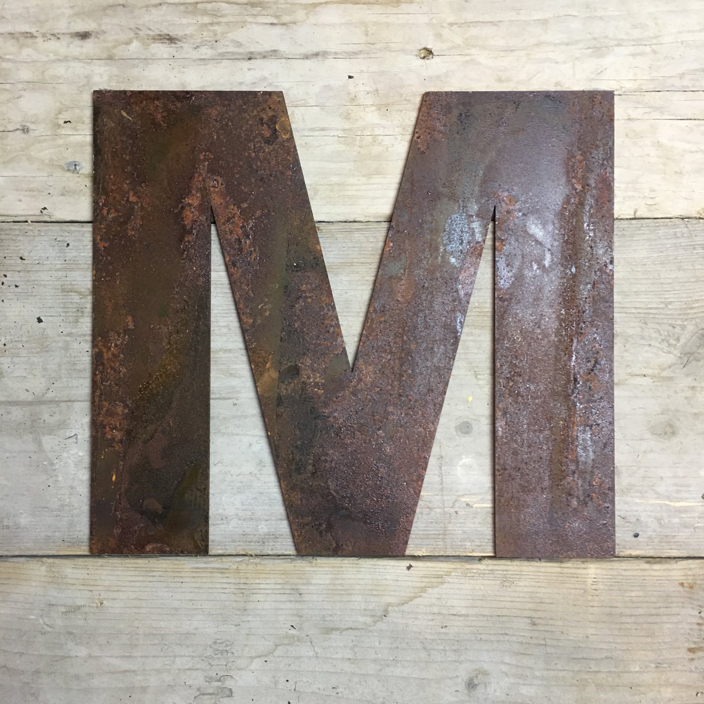 12" Rusty Fat Font Metal Letters A-Z 0-9.